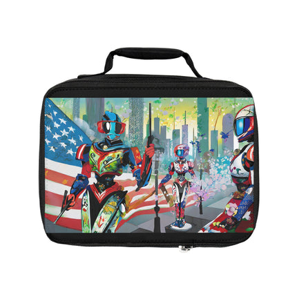 High Fashion Cyberpunk CIA Robots Lunch Bag