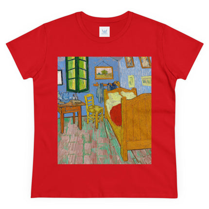 The Bedroom by Vincent van Gogh Women's Midweight Cotton Tee