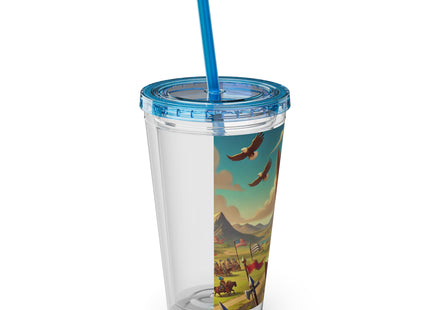 Watchful Guardian Sunsplash Tumbler with Straw, 16oz