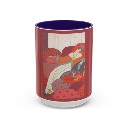 Les Coussins by Georges Lepape Colorful Mugs (11oz, 15oz)