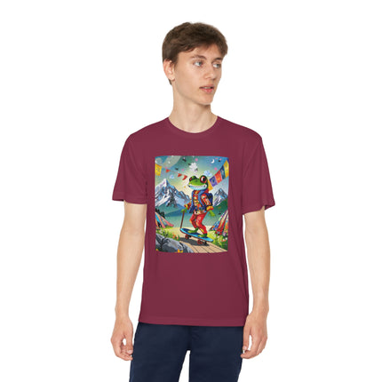 Skateboarding Frog Youth Competitor Tee – Whimsical Adventure & Playful Energy
