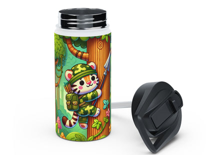 Stealthy Stripes Stainless Steel Water Bottle, Standard Lid