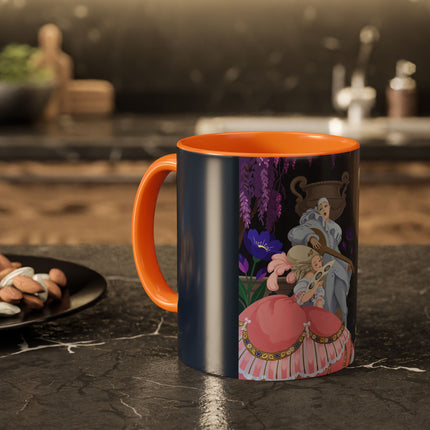 The Moonlit Garden Serenade Colorful Mugs – Art Deco Musical Elegance