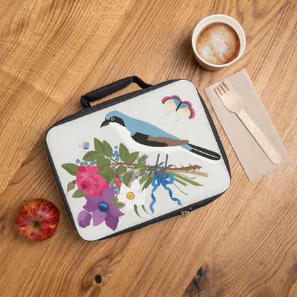 Bluebird & Butterfly Lunch Bag – Spring Harmony & Delicate Beauty