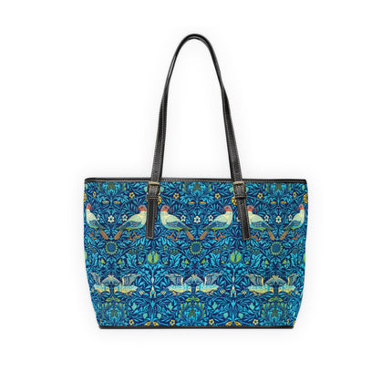 Birds by William Morris PU Leather Shoulder Bag