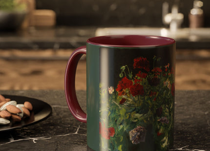 A Study of Poppies for Carnation, Lily, Lily, Rose by John Singer Sargent Colorful Mugs (11oz, 15oz)