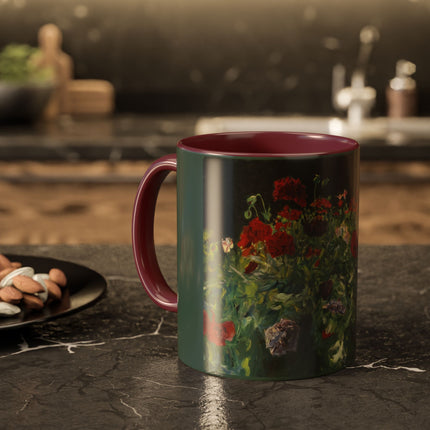 A Study of Poppies for Carnation, Lily, Lily, Rose by John Singer Sargent Colorful Mugs (11oz, 15oz)