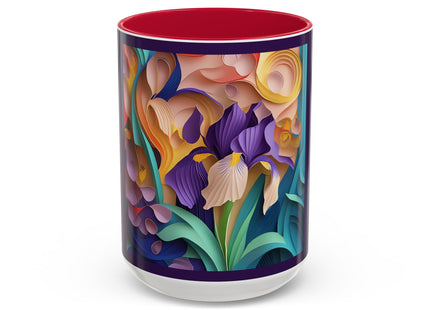 The Elegant Iris Flower Colorful Mugs (11oz, 15oz)