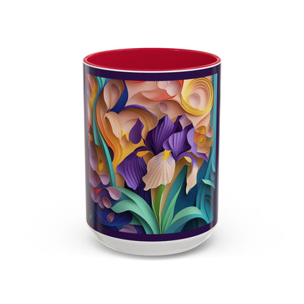 The Elegant Iris Flower Colorful Mugs (11oz, 15oz)
