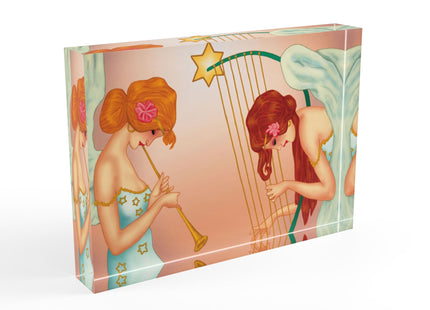 Heavenly Angel Duet Acrylic Art Block