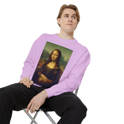 Mona Lisa by Leonardo da Vinci Unisex Garment-Dyed Sweatshirt