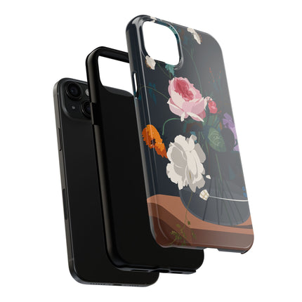 🌹🖤 The Midnight Rose Garden Phone Case – Art Deco Floral Elegance