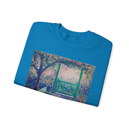 The Artist’s Garden (The Green Chair) by Theodore Earl Butler Heavy Blend™ Crewneck Sweatshirt