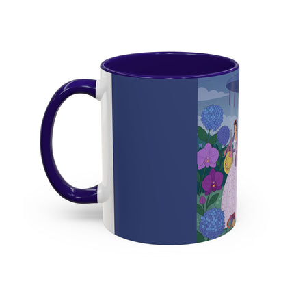 The Lady Of The Garden Tea Party Colorful Mugs – Art Deco Floral Elegance