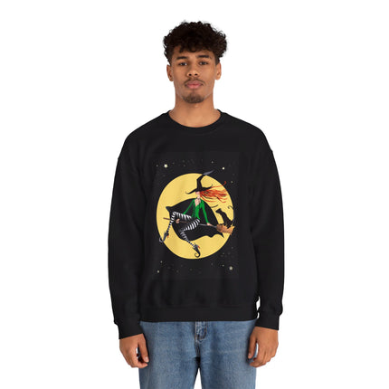 A Witch’s Moonlit Flight Unisex Heavy Blend™ Crewneck Sweatshirt