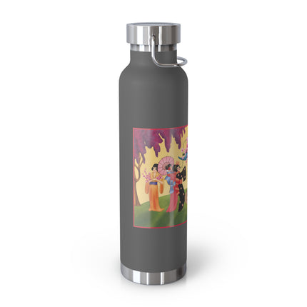 A Dance of Colors and Serenity by Carlo Chiostri Copper Vacuum Insulated Bottle, 22oz