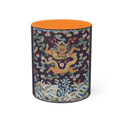Rank Badge with Dragon with Deer Hooves Colorful Mugs, 11oz