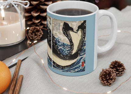 Miyamoto no Musashi Attacking the Giant Whale by Utagawa Kuniyoshi Ceramic Mug 11oz