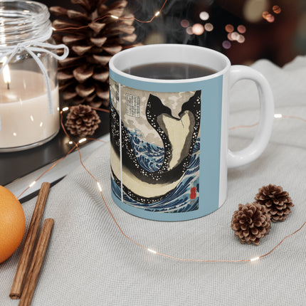 Miyamoto no Musashi Attacking the Giant Whale by Utagawa Kuniyoshi Ceramic Mug 11oz
