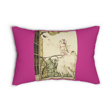Sur talons rouges (On Red Heels) pl 02 by Gerda Wegener Spun Polyester Lumbar Pillow