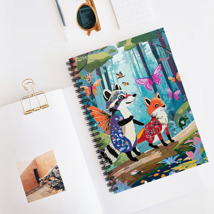 Whimsical Woodland Spiral Notebook - Ruled Line