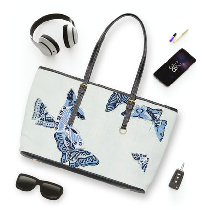 Japanese Butterfly by Kamisaka Sekka PU Leather Shoulder Bag