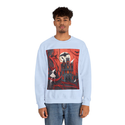 Halloween Night Scene Unisex Heavy Blend™ Crewneck Sweatshirt