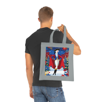 🎄🎭 The Christmas Masquerade Lady Cotton Tote Bag – Art Deco Holiday Glamour