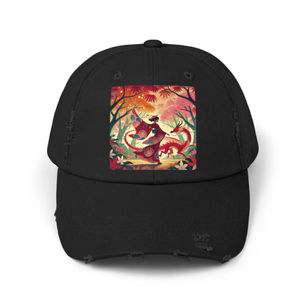 The Dragon Fairy’s Dance Unisex Distressed Cap