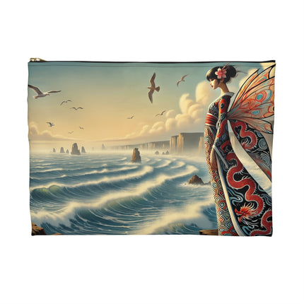 The Coastal Fairy Flat Pouch – Serene Grace & Oceanic Magic