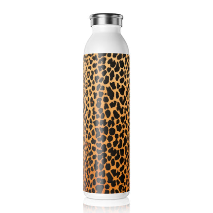 Classic Leopard Print Slim Water Bottle