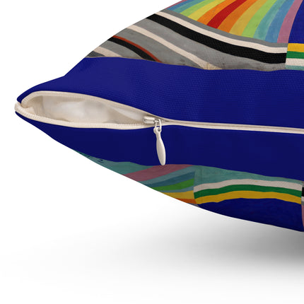 Rythme No. 1 by Robert Delaunay Spun Polyester Square Pillow
