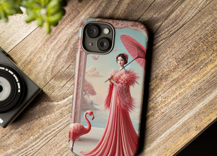 Petals, Porcelain, and Flamingos Phone Cases