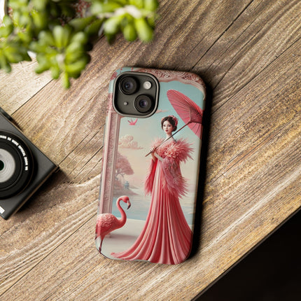 Petals, Porcelain, and Flamingos Phone Cases