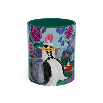 The Lady Of The Garden Tea Colorful Mugs – Art Deco Floral Elegance