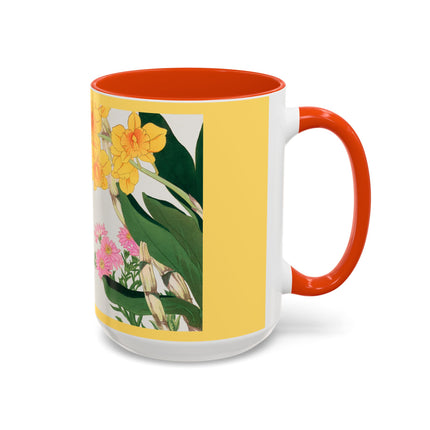 Golden Bow Orchid by Tanigami Kônan Colorful Mugs (11oz, 15oz)