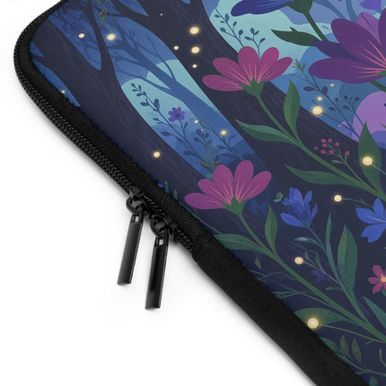 🌙🌸 The Lady Of The Firefly Garden Laptop Sleeve – Art Deco Floral Fantasy