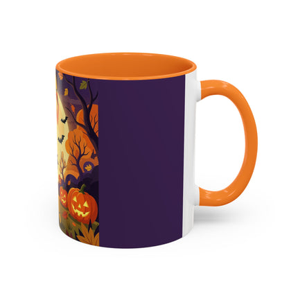 🌕🍂 Autumn Song Beneath The Harvest Moon Colorful Mug – Whimsical Halloween Charm