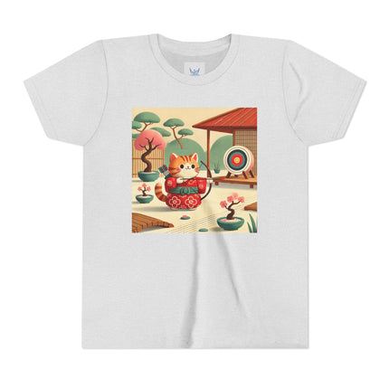Archer Kitten in the Zen Garden Youth Short Sleeve Tee