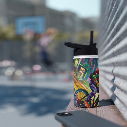 Cyberpunk Frog Stainless Steel Water Bottle