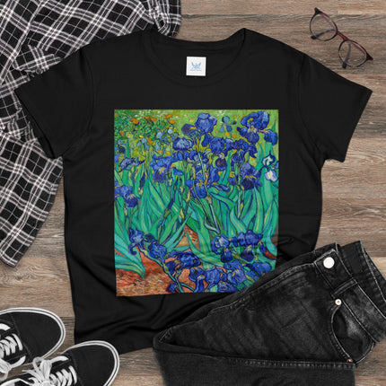 Irises by Van Gogh Women's Midweight Cotton Tee
