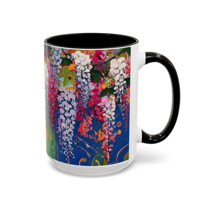 Golden Wisteria Elegance Colorful Mugs (11oz, 15oz)