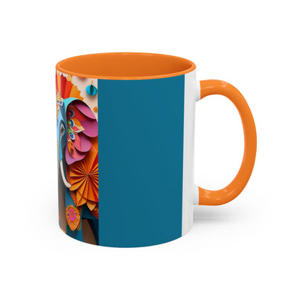 Elephant at an Autumn Festival Colorful Mugs (11oz, 15oz)