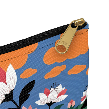🪁🌺 The Lady Of The Flying Garden Accessory Pouch – Art Deco Floral Fantasy