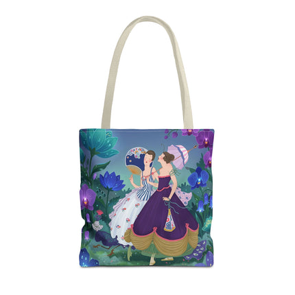 🌸☂️ The Ladies Of The Garden Promenade Tote Bag – Art Deco Floral Elegance