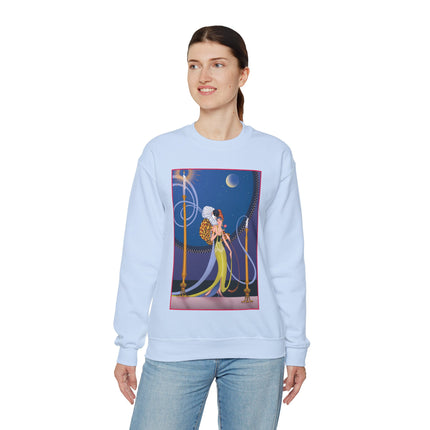 Smoke and Secrets: A Glamorous Encounter in Prohibition Era Heavy Blend™ Crewneck Sweatshirt