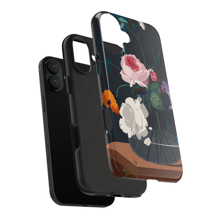 🌹🖤 The Midnight Rose Garden Phone Case – Art Deco Floral Elegance