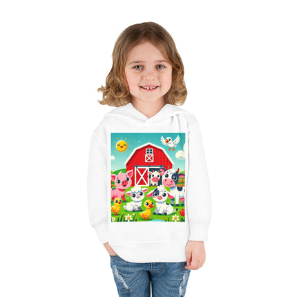 Happy Barnyard Morning Toddler Pullover Fleece Hoodie