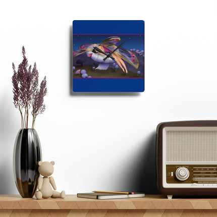 Slumbering Fairy Acrylic Wall Clock