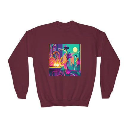 Dance of the Skeleton Ballerinas Youth Crewneck Sweatshirt